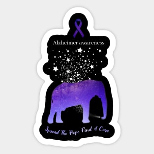 Alzheimer Awareness Spread The Hope Find A Cure Gift Sticker